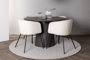 Venture Design AB Set blagovaonskog stola i stolica Lanzo, stol 120x75 cm, boje mocca i bež