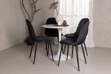 Venture Design AB Set blagovaonskog stola i stolica Hamden 80x75 cm bijela i crna
