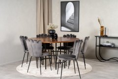 Venture Design AB Set za blagovanje Stol i stolice Copenhagen Limhamn Stol 140x75 cm smeđe sive boje