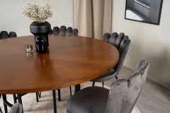 Venture Design AB Set za blagovanje Stol i stolice Copenhagen Limhamn Stol 140x75 cm smeđe sive boje