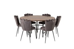 Venture Design AB Set za blagovanje Stol i stolice Copenhagen Limhamn Stol 140x75 cm smeđe sive boje