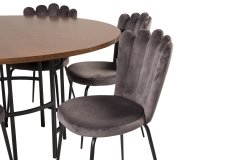 Venture Design AB Set za blagovanje Stol i stolice Copenhagen Limhamn Stol 140x75 cm smeđe sive boje