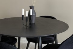 Venture Design AB Set za blagovanje Dipp stol 115 cm stolica 57x76,5x50 cm crna