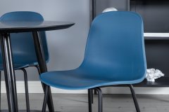 Venture Design AB Set za blagovanje Stol i stolice Dipp i Arctic Stol 115 cm Stolica 47,5x82x49 cm Crna Plava