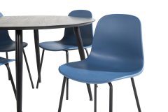 Venture Design AB Set za blagovanje Stol i stolice Dipp i Arctic Stol 115 cm Stolica 47,5x82x49 cm Crna Plava