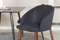 Venture Design AB Set za blagovanje Stolić i stolica Dipp Arch Stolić 75x120x85 cm Stolica 55x83x48,5 cm Crna