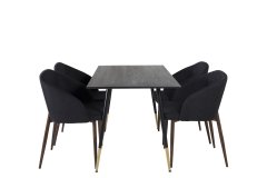 Venture Design AB Set za blagovanje Stolić i stolica Dipp Arch Stolić 75x120x85 cm Stolica 55x83x48,5 cm Crna