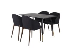 Venture Design AB Set za blagovanje Stolić i stolica Dipp Arch Stolić 75x120x85 cm Stolica 55x83x48,5 cm Crna