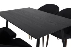 Venture Design AB Set za blagovanje Stolić i stolica Dipp Arch Stolić 75x120x85 cm Stolica 55x83x48,5 cm Crna