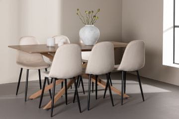 Venture Design AB Set blagovaonskog stola i stolica Piazza i Polar 180x90x75 cm, boje moka i bež