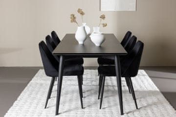 Venture Design AB Blagovaonski set Ellis stol za blagovanje s noćnom stolicom za blagovanje 230x85x75 cm crni