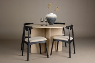 Venture Design AB Blagovaonski set Stol ø120x76 cm Stolica 47x54x80 cm Bijeli prani Crna