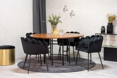 Venture Design AB Set za blagovanje Stol i stolice Copenhagen Limhamn Stol 140x75 cm smeđa crna