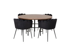 Venture Design AB Set za blagovanje Stol i stolice Copenhagen Limhamn Stol 140x75 cm smeđa crna