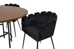 Venture Design AB Set za blagovanje Stol i stolice Copenhagen Limhamn Stol 140x75 cm smeđa crna