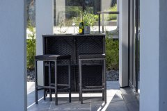 Venture Design AB Set za bar Knock stol 100x60x105 cm stolica 40x40x70 cm crna
