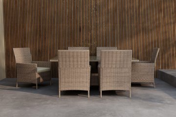 Venture Design AB Blagovaonski set pravokutni stol 72x150x90 cm smeđi