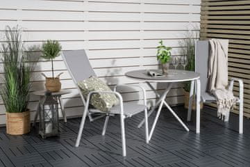 Venture Design AB Vrtni blagovaonski set Parma, stol Cafe i naslonjač Copacabana 90x74 cm, sivi