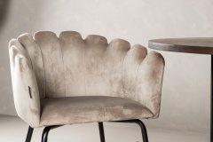 Venture Design AB Set za blagovaonski stol i stolice, ovalni stol Stone i stolice Limhamn, 74x220x100 cm, crno-bež