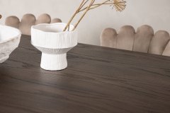 Venture Design AB Set za blagovaonski stol i stolice, ovalni stol Stone i stolice Limhamn, 74x220x100 cm, crno-bež