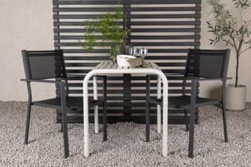 Venture Design AB Set kafićnog stola i složive stolice 75x70x70 cm, bež i crna