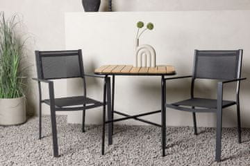 Venture Design AB Set stola i stolica za kafić Holmbeck Copacabana stol 74x70x88 cm crni