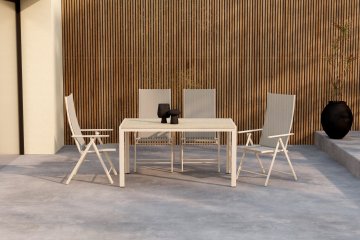 Venture Design AB Set blagovaonskog stola i stolica Mirko, blagovaonski stol i stolice Levanzo, 140x80x74 cm, bež