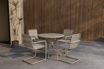 Venture Design AB Blagovaonski set Chios okrugli bež