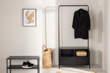 Venture Design AB Vješalica za odjeću 40x175x100 cm Crna