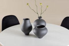 Venture Design AB Set za blagovanje okrugli stol za blagovanje i četiri stolice 110x75 cm bijela crna