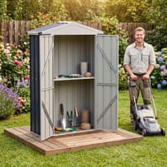Costway Vanjski spremnik za pohranu 4x2x6 ft sivi