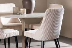 Venture Design AB Set za blagovaonski stol i stolice Lycke s stolom Leone 110x75 cm bež