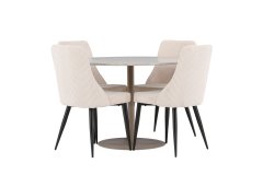 Venture Design AB Set za blagovaonski stol i stolice Lycke s stolom Leone 110x75 cm bež