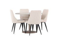 Venture Design AB Set za blagovaonski stol i stolice Lycke s stolom Leone 110x75 cm bež
