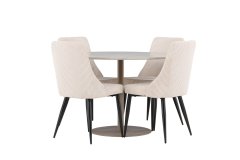 Venture Design AB Set za blagovaonski stol i stolice Lycke s stolom Leone 110x75 cm bež