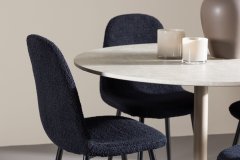 Venture Design AB Set za blagovaonski stol i stolice Lycke s Polar stolom 110x75 cm, bež i crna