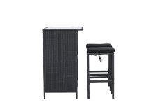 Venture Design AB Set za bar Knock stol 100x60x105 cm stolica 40x40x70 cm crna