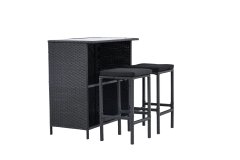 Venture Design AB Set za bar Knock stol 100x60x105 cm stolica 40x40x70 cm crna