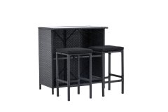 Venture Design AB Set za bar Knock stol 100x60x105 cm stolica 40x40x70 cm crna