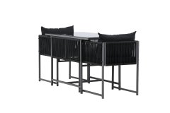 Venture Design AB Set za blagovanje na balkonu Noto stol 120x61x73 cm crni