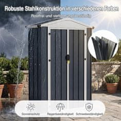 Costway Vanjski spremnik za pohranu 4x2x6 ft sivi