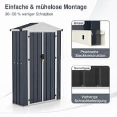 Costway Vanjski spremnik za pohranu 4x2x6 ft sivi