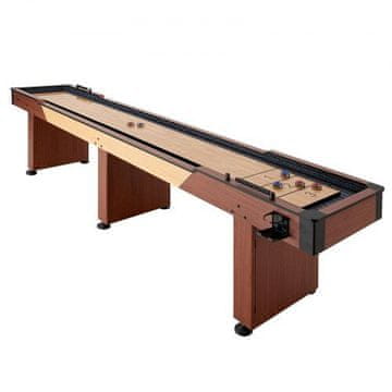 VEVOR Shuffleboard stol 3.7 m 2 u 1 set za shuffleboard i kuglanje s 8 pločica, voskom, četkom