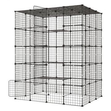 VEVOR Kavez za mačke s 5 razina 139.7x104.1x175.2 cm Crni