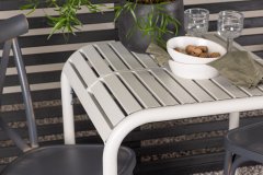 Venture Design AB Set stolića za kavu i stolica za blagovanje, stol 75x70x70 cm, stolica 48x88x48 cm, bež i tamnosiva