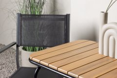 Venture Design AB Set stola i stolica za kafić Holmbeck Copacabana stol 74x70x88 cm crni