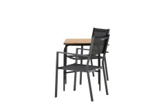 Venture Design AB Set stola i stolica za kafić Holmbeck Copacabana stol 74x70x88 cm crni