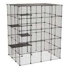 VEVOR Kavez za mačke s 5 razina 139.7x104.1x175.2 cm Crni
