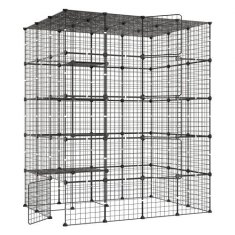 VEVOR Kavez za mačke s 5 razina 139.7x104.1x175.2 cm Crni