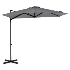 Northix 290 cm sivi konzolni suncobran s postoljem i rotacijom od 360°